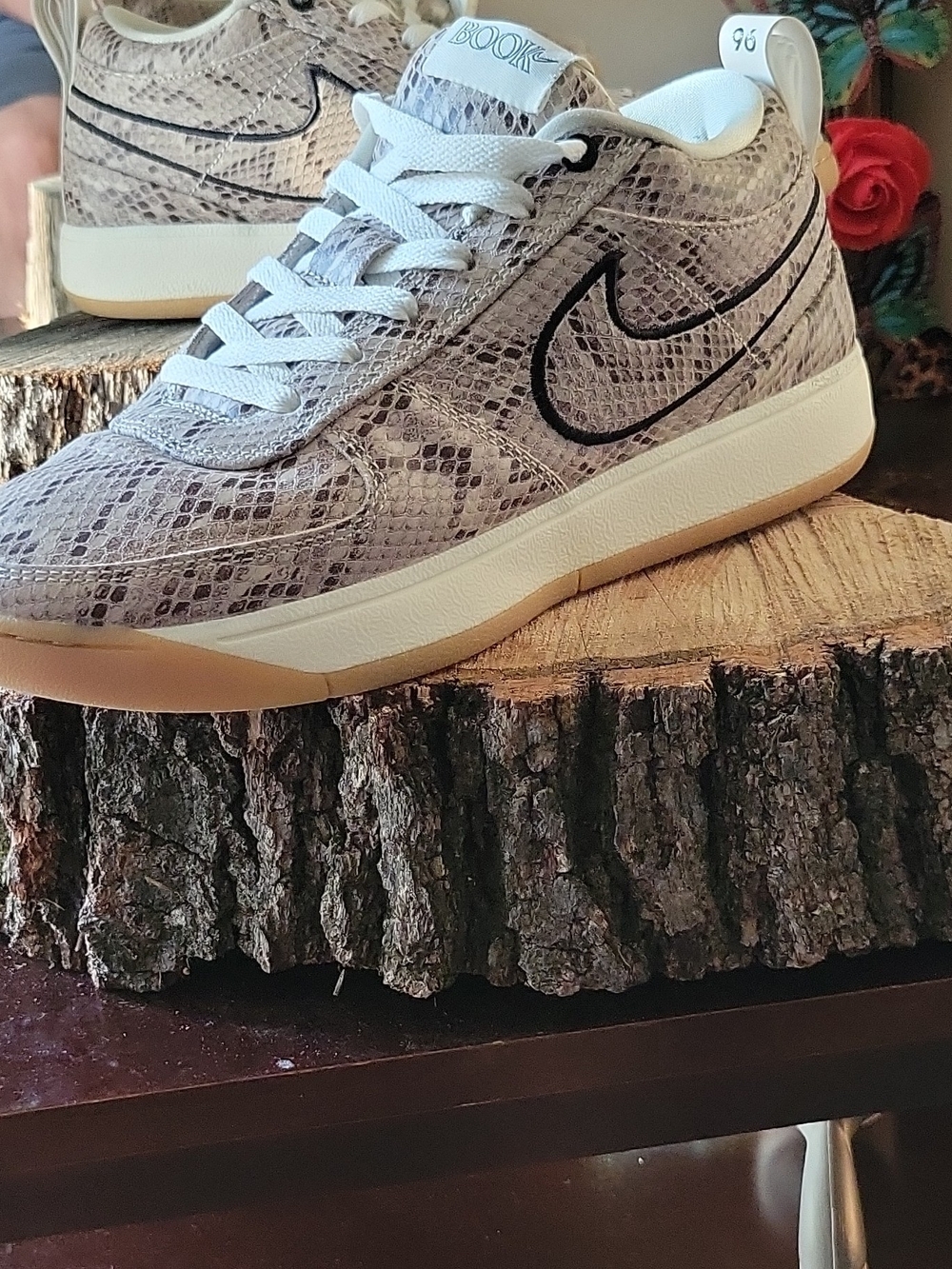 Nike Nike Book 1 Rattlesnake Sneakers White & Brown US 10
